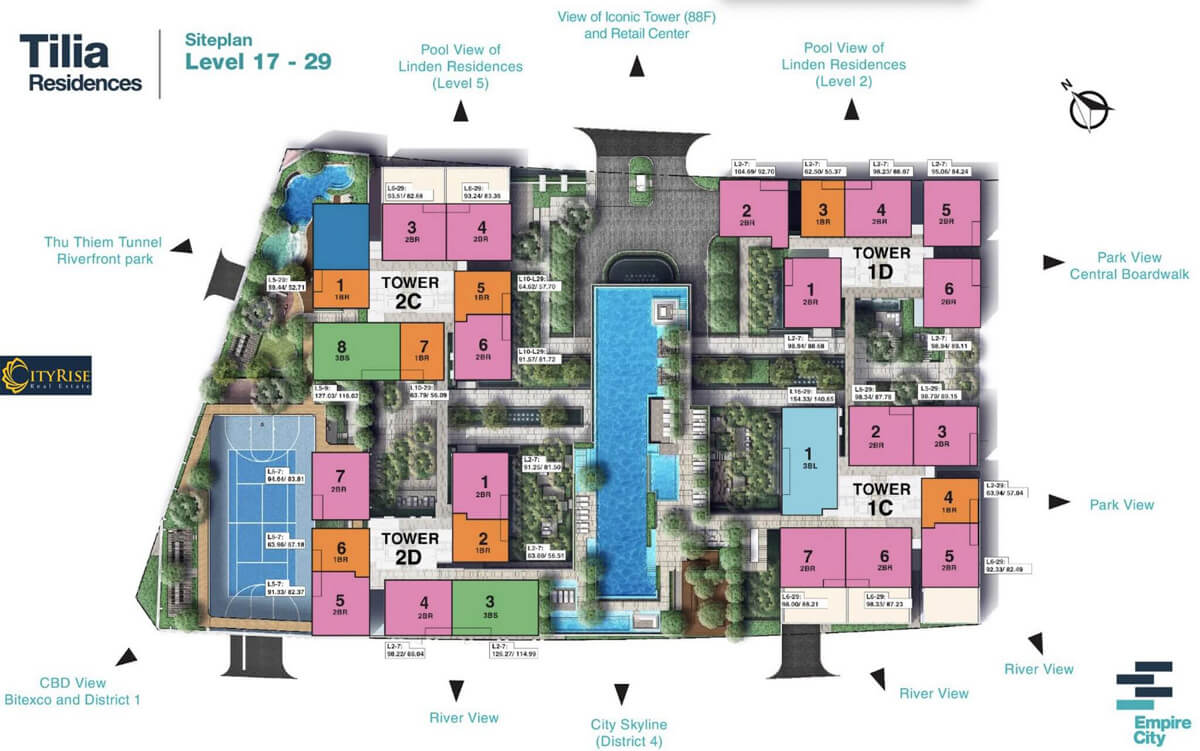 mặt bằng cho thuê căn hộ empire city thủ thiêm