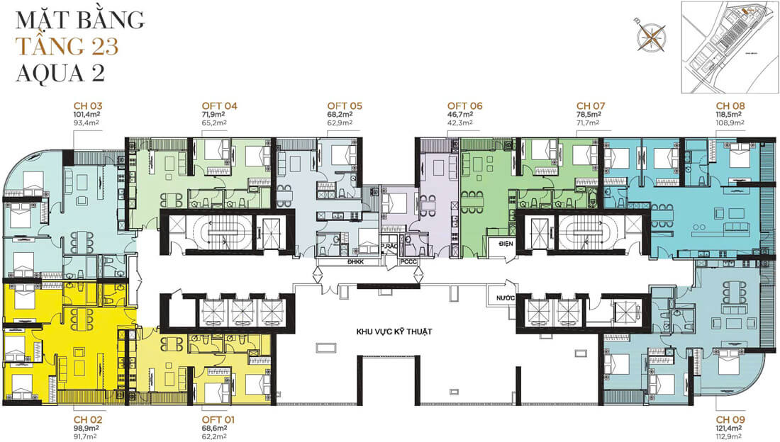 mặt bằng căn hộ golden river bason cho thuê