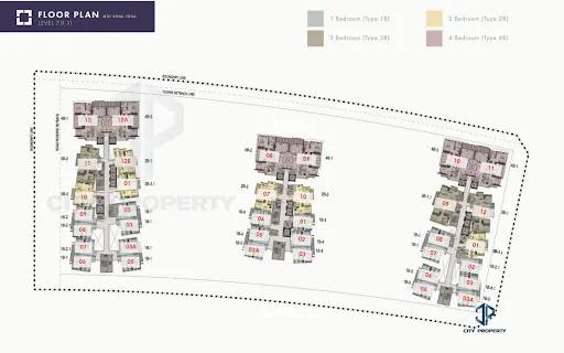 mặt bằng căn hộ cho thuê thhe metropole