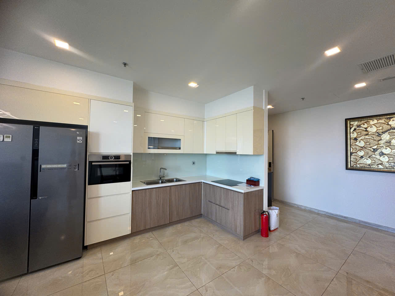Bếp từ thông minh và hệ bồn rửa hai hộc