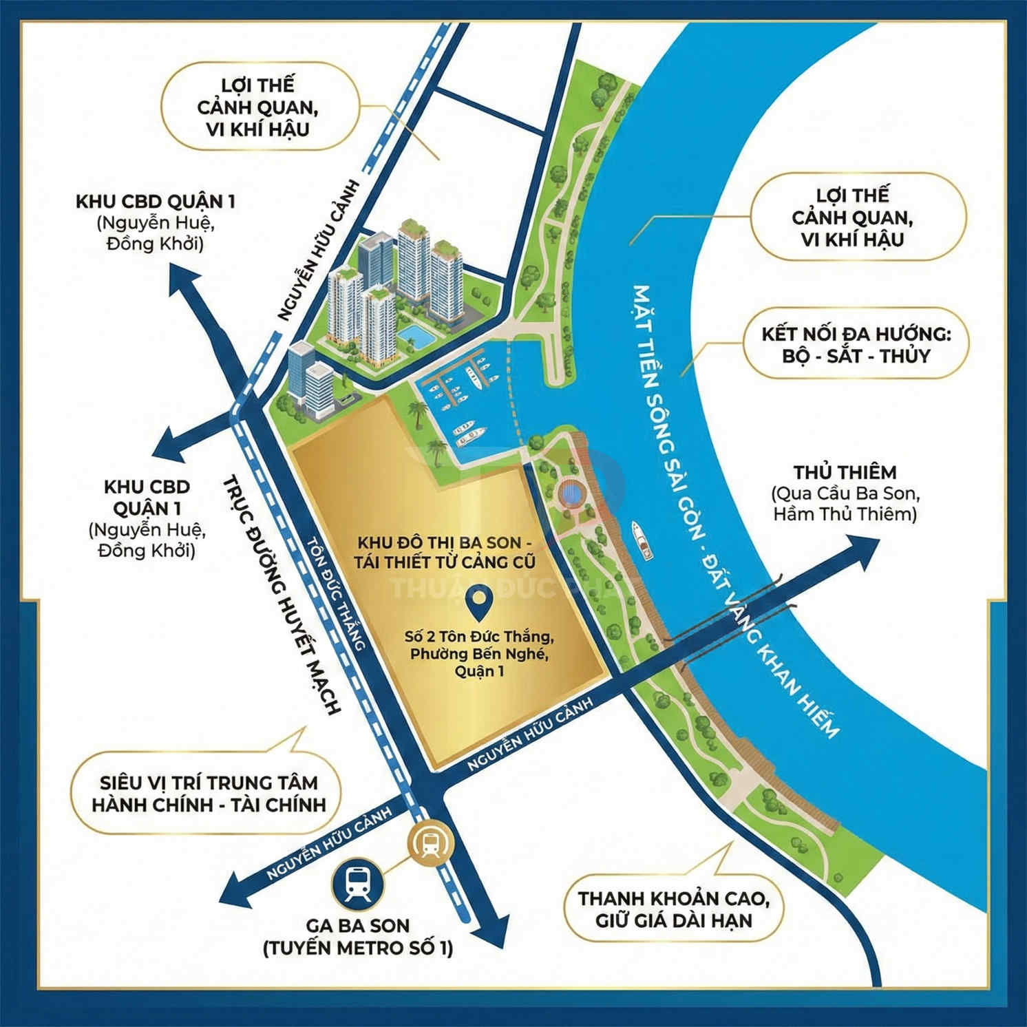 Vinhomes Golden River ở đâu? Địa chỉ chính xác và thuộc phường nào tại Quận 1