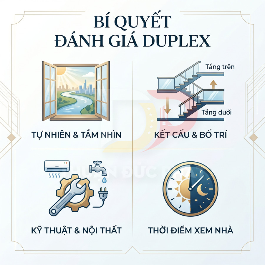 Bí quyết đánh giá căn hộ duplex với 4 tiêu chí tự nhiên tầm nhìn, kết cấu bố trí, kỹ thuật nội thất và thời điểm xem nhà