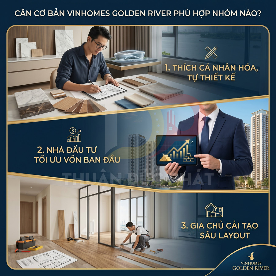 Thiết kế và cải tạo căn hộ Vinhomes Golden River cho nhà đầu tư và gia chủ tối ưu không gian