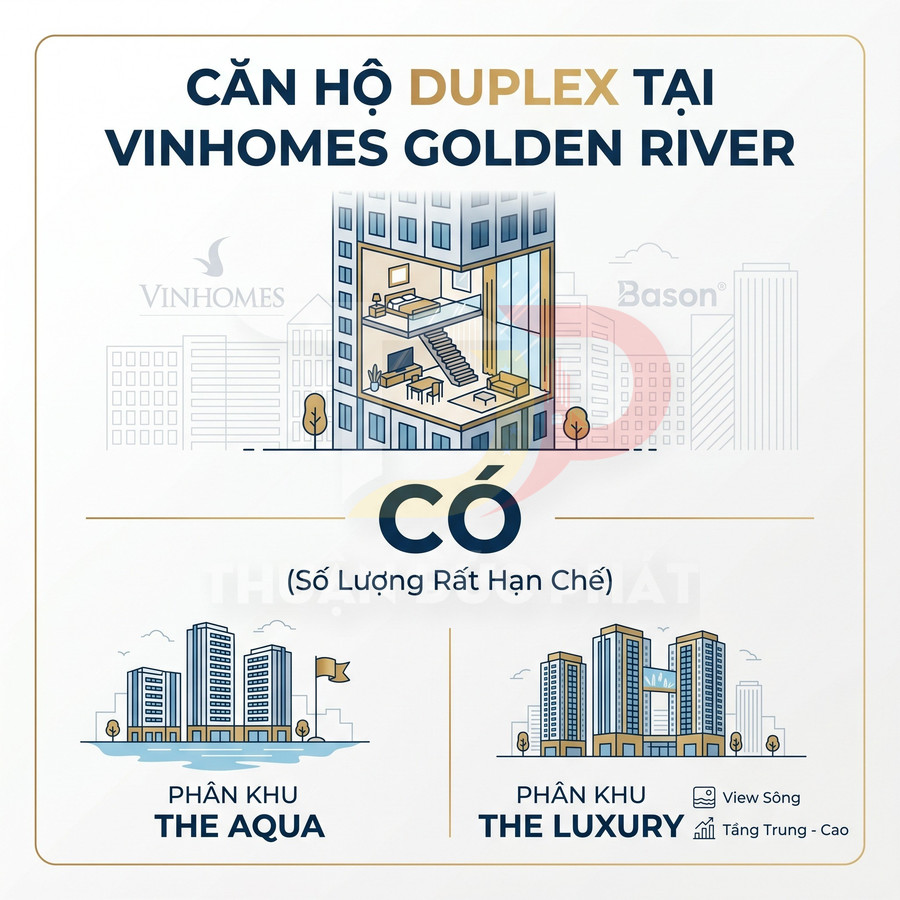 Căn hộ duplex Vinhomes Golden River tại phân khu The Aqua và The Luxury số lượng hạn chế