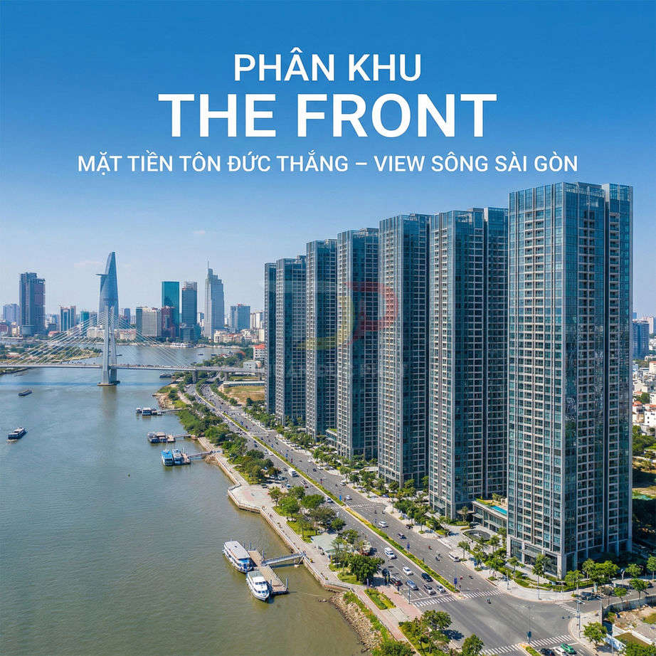 Căn hộ cao cấp phân khu The Front mặt tiền Tôn Đức Thắng view sông Sài Gòn và trung tâm thành phố
