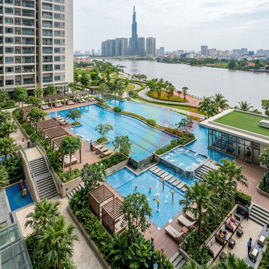 Tổng quan hệ thống hồ bơi tại Vinhomes Golden River