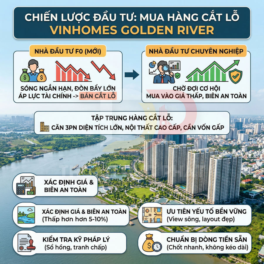 Chiến lược đầu tư mua căn hộ cắt lỗ Vinhomes Golden River với các bước và tiêu chí lựa chọn an toàn