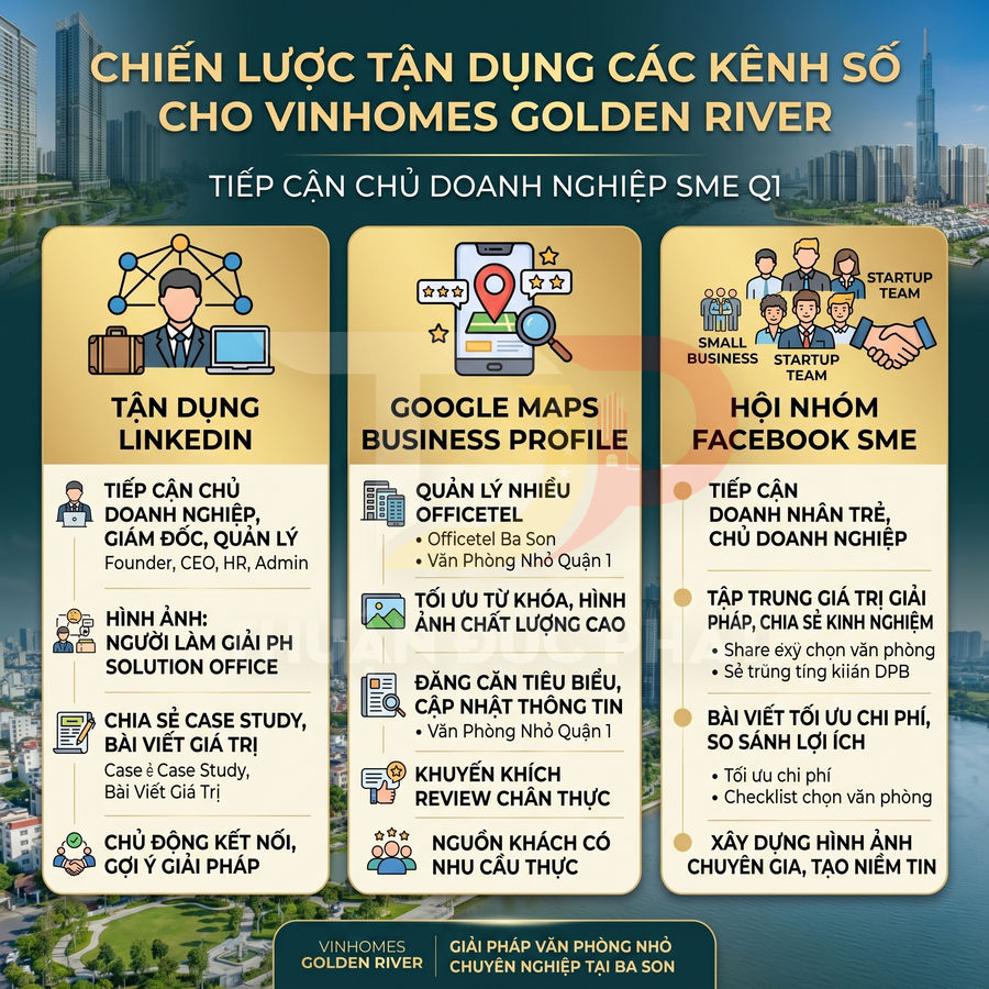 Chiến lược marketing kênh số cho dự án văn phòng Vinhomes Golden River tiếp cận doanh nghiệp SME Q1
