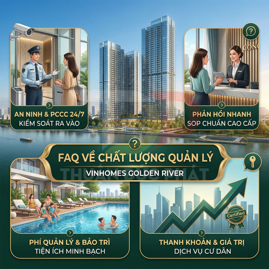 Tổng quan tiện ích và chất lượng quản lý dự án căn hộ cao cấp Vinhomes Golden River bên sông
