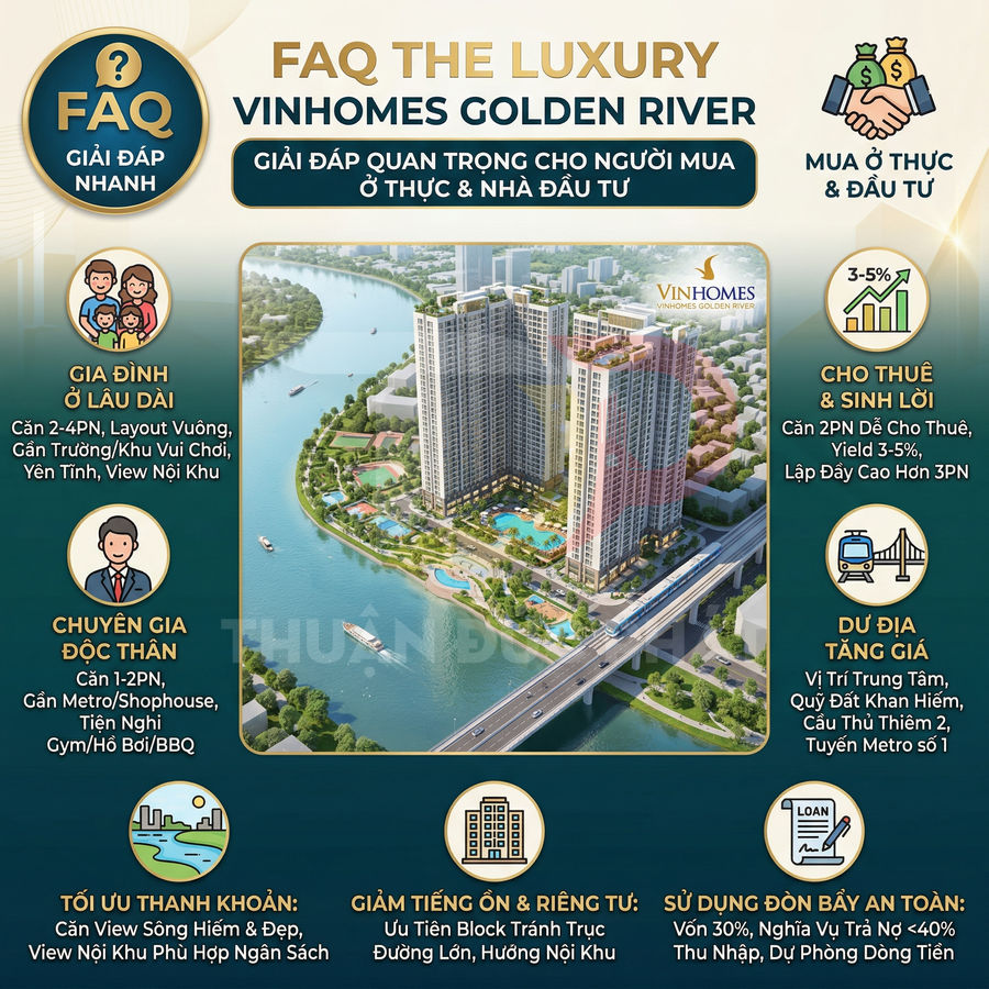 Phối cảnh dự án căn hộ cao cấp Vinhomes Golden River bên sông với tiện ích nội khu và thông tin mua ở, đầu tư