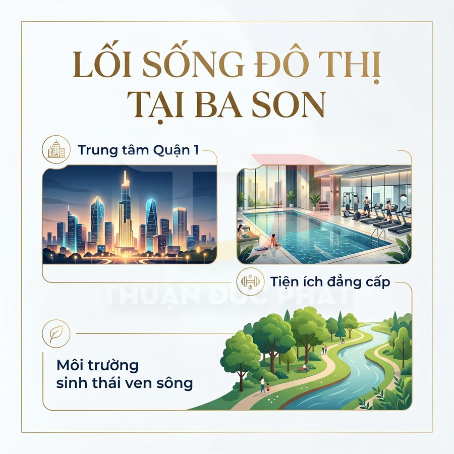 Lối sống đô thị tại Ba Son với trung tâm Quận 1, hồ bơi gym cao cấp và môi trường sinh thái ven sông
