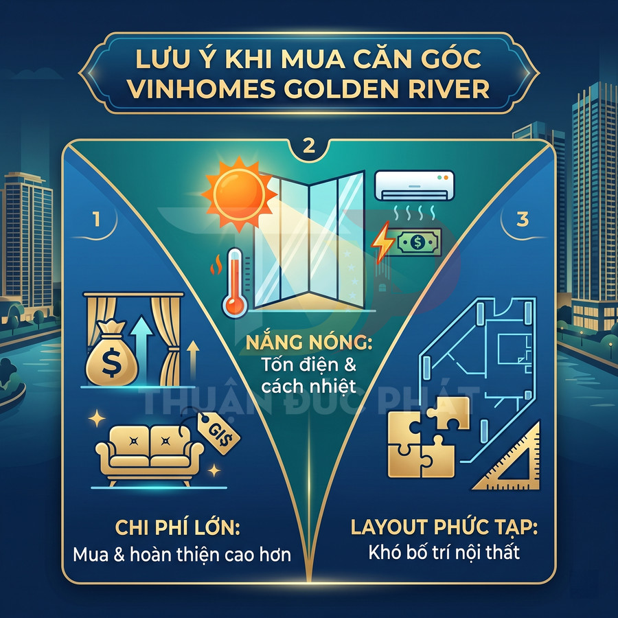Lưu ý khi mua căn góc Vinhomes Golden River về chi phí, nắng nóng và layout nội thất phức tạp