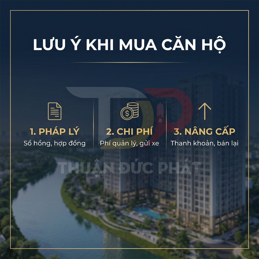 Lưu ý khi mua căn hộ về pháp lý chi phí và khả năng nâng cấp thanh khoản bán lại