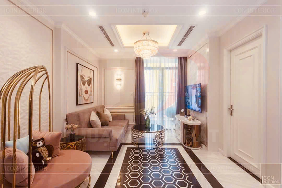 Cho thuê căn hộ 1 phòng ngủ Landmark 2 Vinhomes Central Park 54.4m2, nội thất sang trọng, giá 24 triệu net