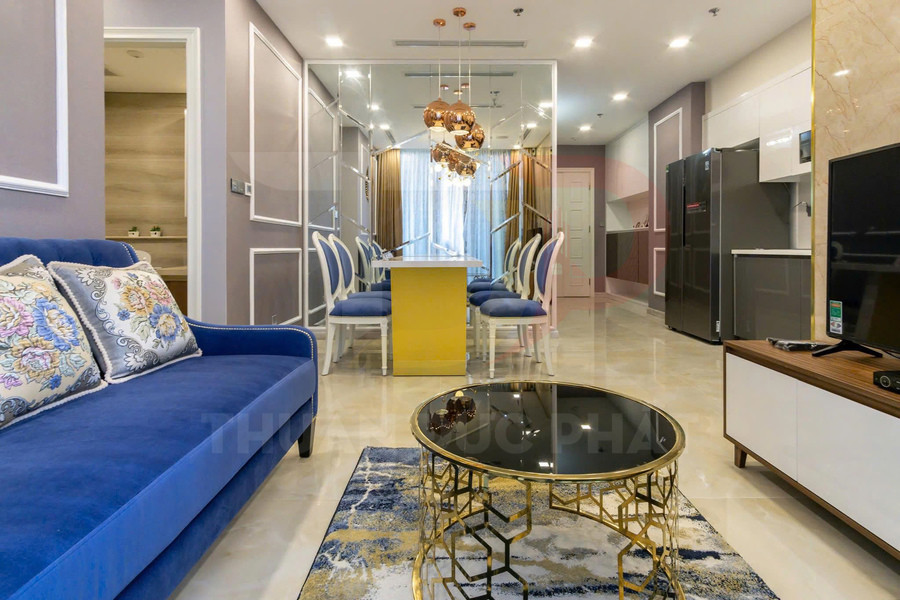 Cho thuê căn hộ Vinhomes Golden River Aqua 1 hai phòng ngủ 74 mét vuông, nội thất cao cấp giá 29 triệu mỗi tháng