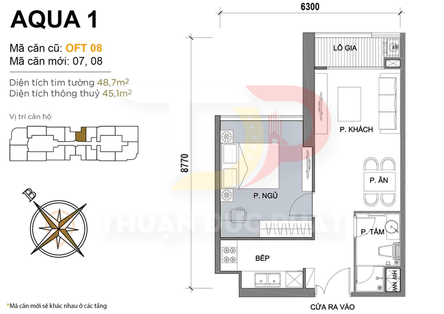 Cho thuê căn hộ Vinhomes Golden River Aqua 1 đầy đủ nội thất, 1 phòng ngủ view thành phố – lựa chọn lý tưởng tại trung tâm Quận 1