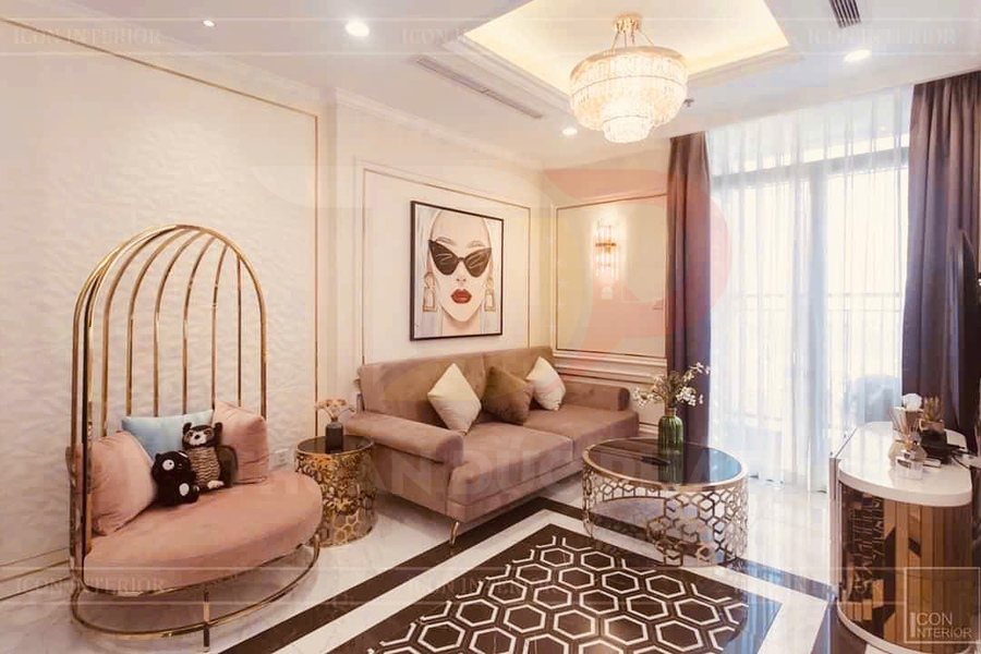 Cho thuê căn hộ 1 phòng ngủ Landmark 2 Vinhomes Central Park 54.4m2, nội thất sang trọng, giá 24 triệu net