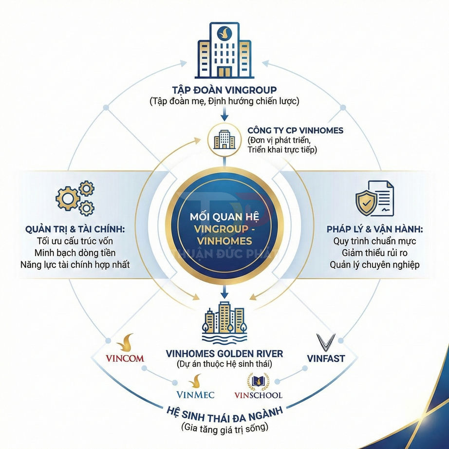 Sơ đồ mối quan hệ Vingroup Vinhomes và hệ sinh thái đa ngành Vincom Vinfast Vinmec Vinschool