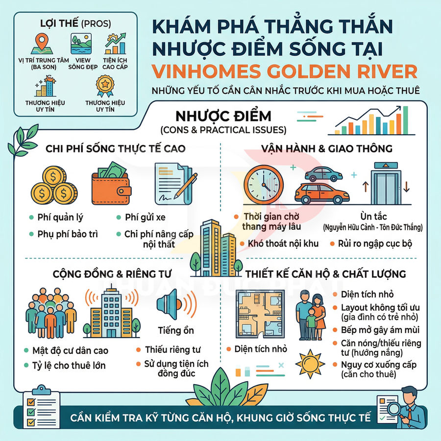 Nhược điểm Vinhomes Golden River là gì khi ở thực tế?
