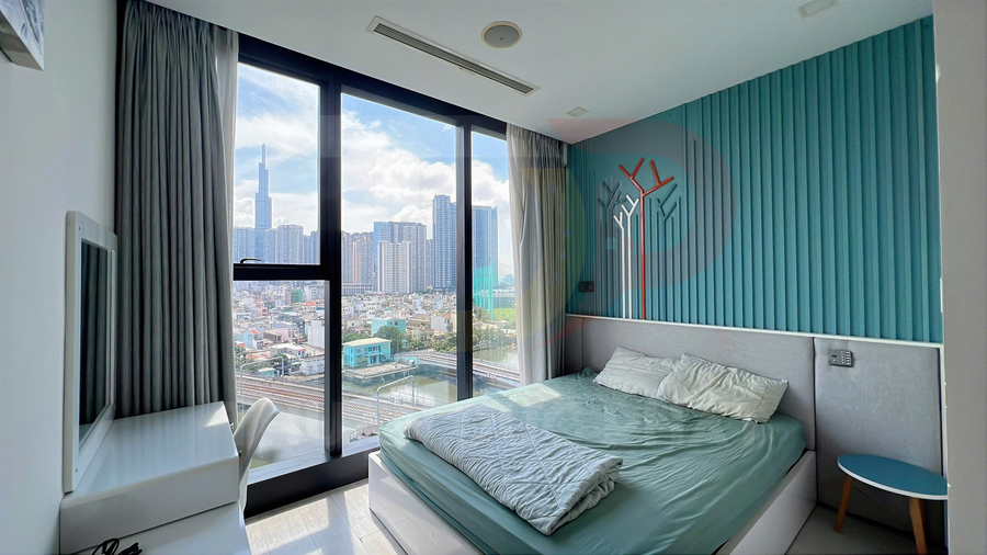 Cho thuê căn hộ Vinhomes Golden River Aqua 4 2 phòng ngủ 69,6 mét vuông view trực diện Landmark 81 giá 28 triệu