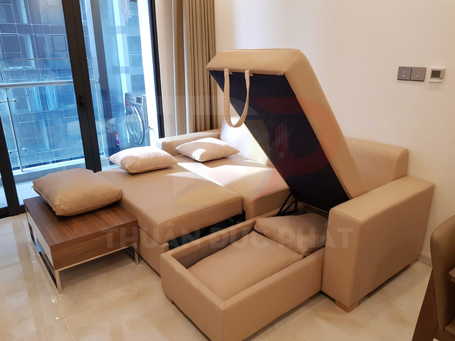 Cho thuê căn hộ Vinhomes Golden River Aqua 1 một phòng ngủ 60 mét vuông full nội thất view xéo sông và Thảo Cầm Viên