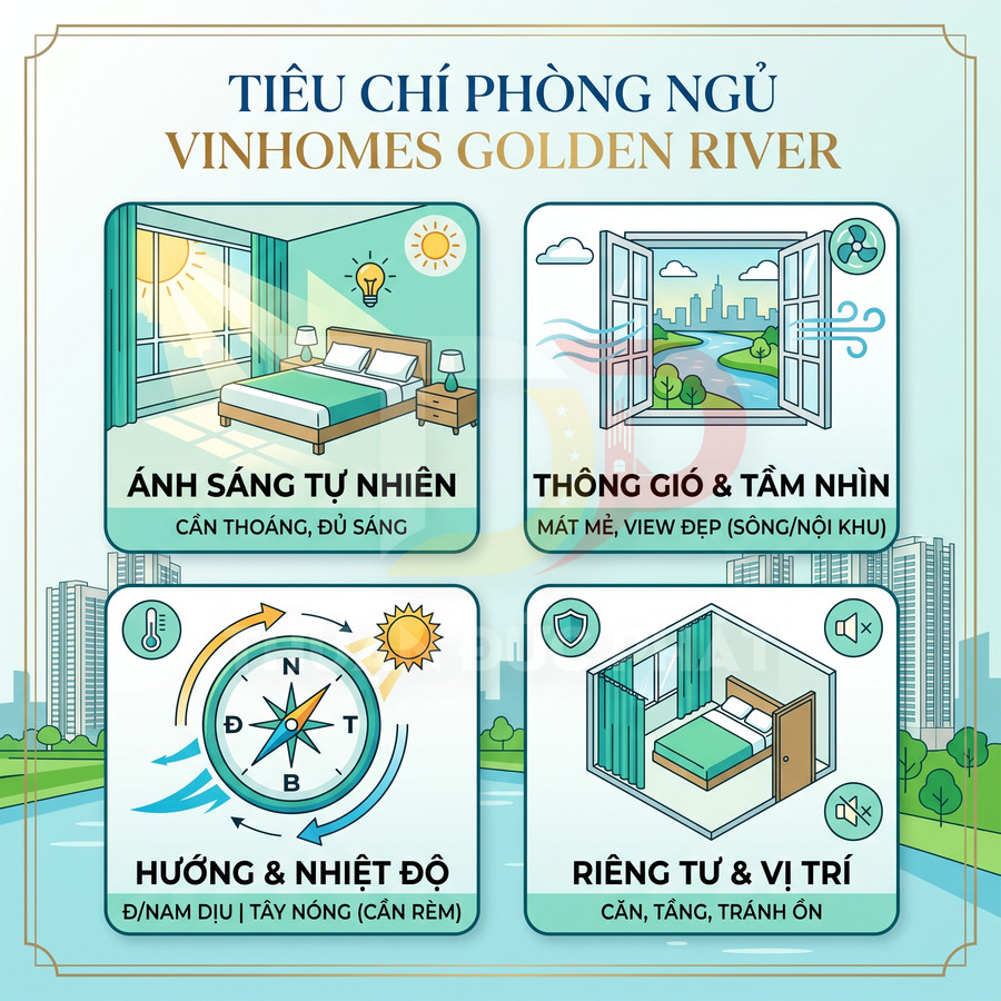 Phòng ngủ trong căn hộ Vinhomes Golden River có thật sự thoáng và đủ sáng tự nhiên?