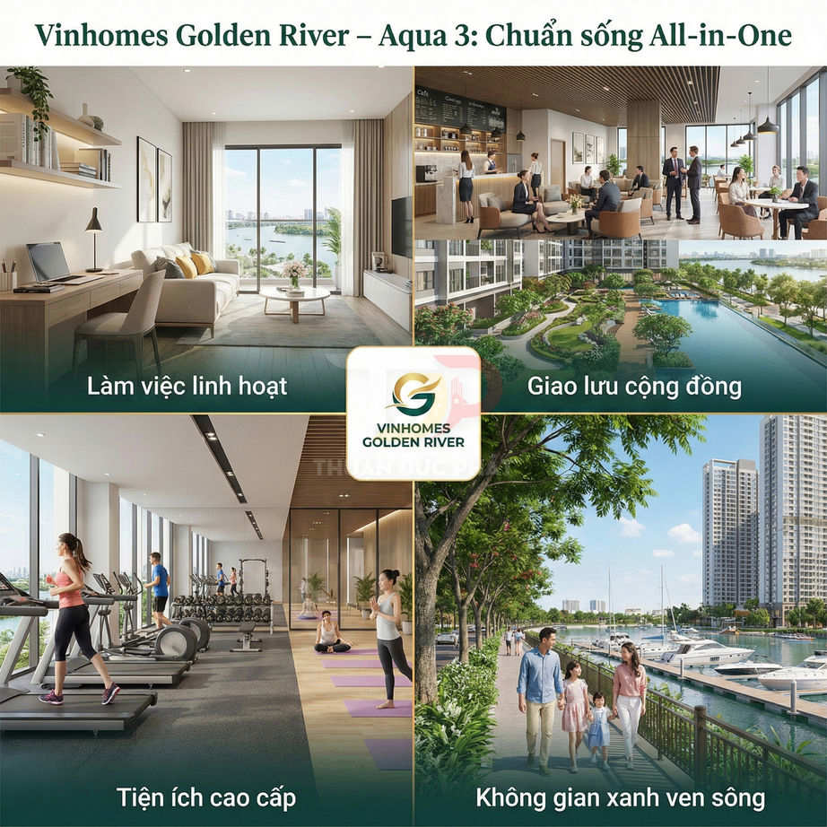 Tiện ích và không gian sống cao cấp tại căn hộ Vinhomes Golden River Aqua 3 ven sông