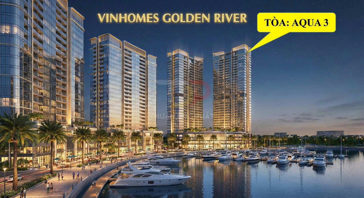 Căn hộ Vinhomes Golden River tòa Aqua 3 bên bến du thuyền sang trọng về đêm
