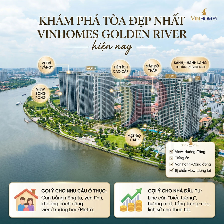Tòa nào đẹp nhất Vinhomes Golden River hiện nay?