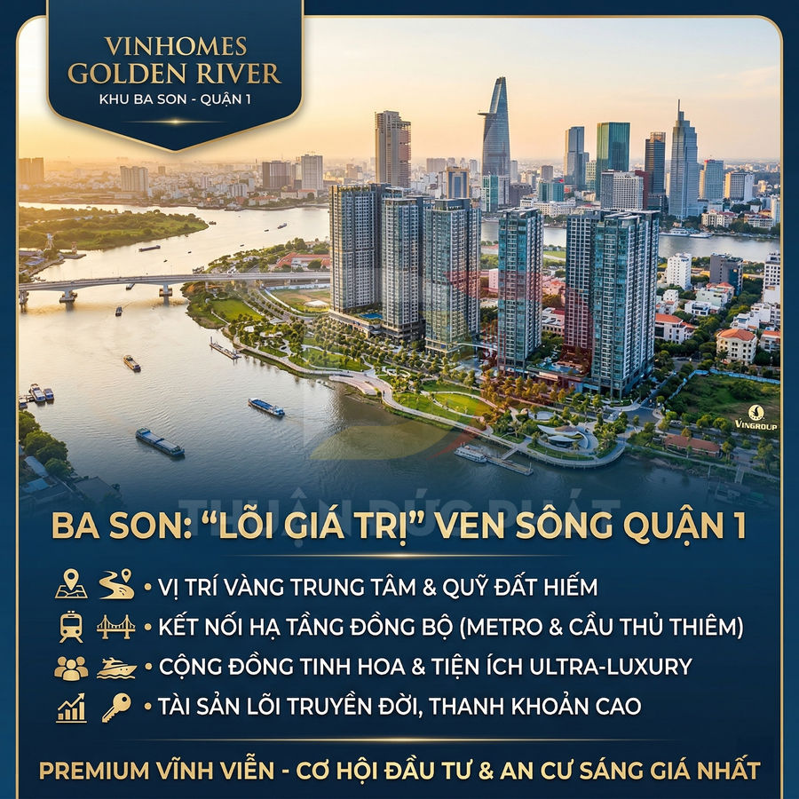 Khu Ba Son có gì đặc biệt khiến Vinhomes Golden River luôn giữ giá tốt?