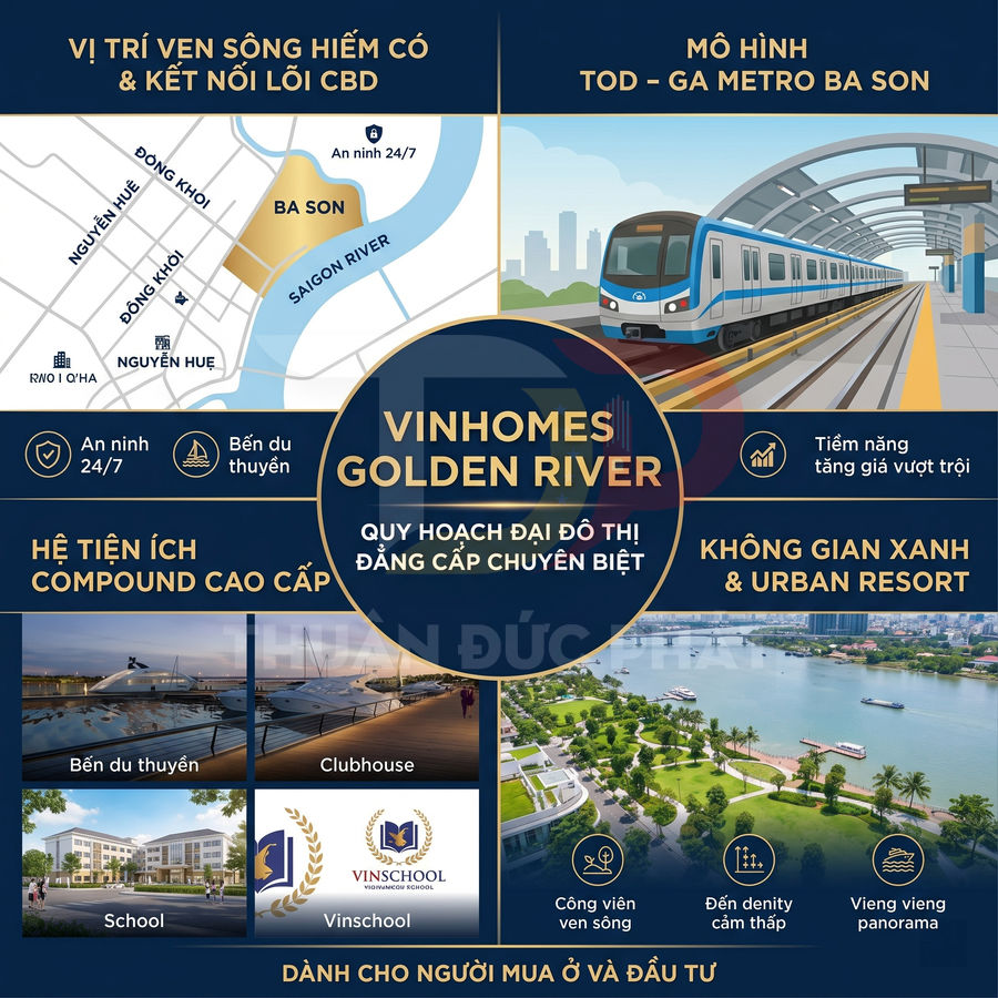 Quy hoạch Vinhomes Golden River có gì khiến dự án khác biệt với các căn hộ Quận 1 khác?