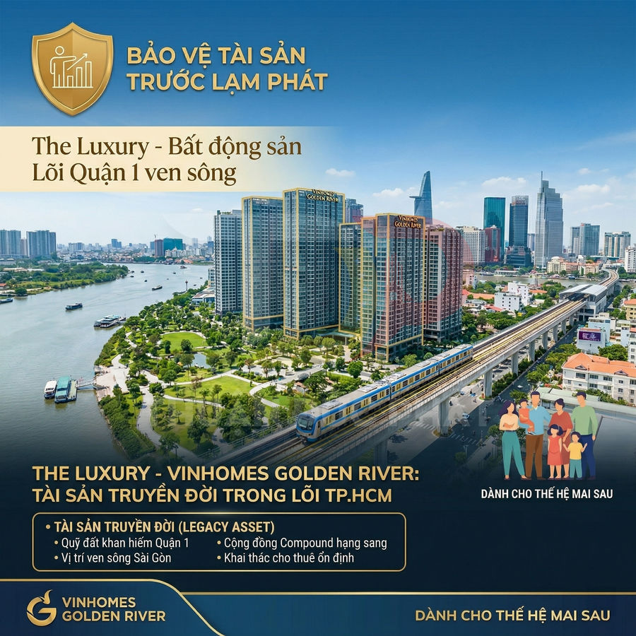 Dự án căn hộ cao cấp Vinhomes Golden River ven sông Sài Gòn tại trung tâm Quận 1 TP HCM