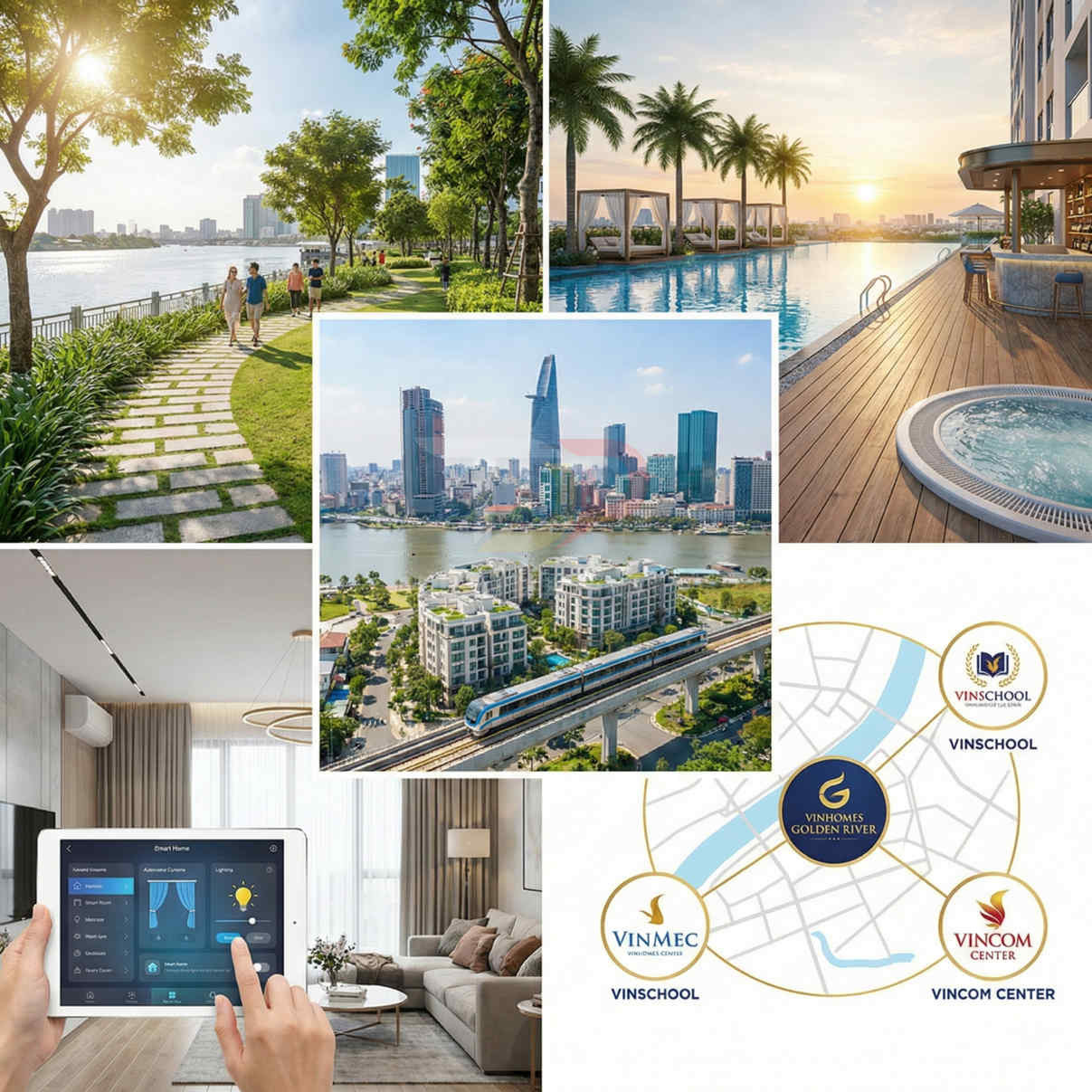 Tổng quan tiện ích và không gian sống cao cấp tại khu căn hộ Vinhomes Golden River bên sông Sài Gòn