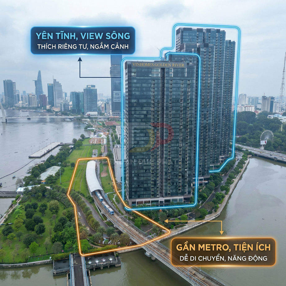 Căn hộ Vinhomes Golden River view sông Sài Gòn, gần ga metro và nhiều tiện ích di chuyển