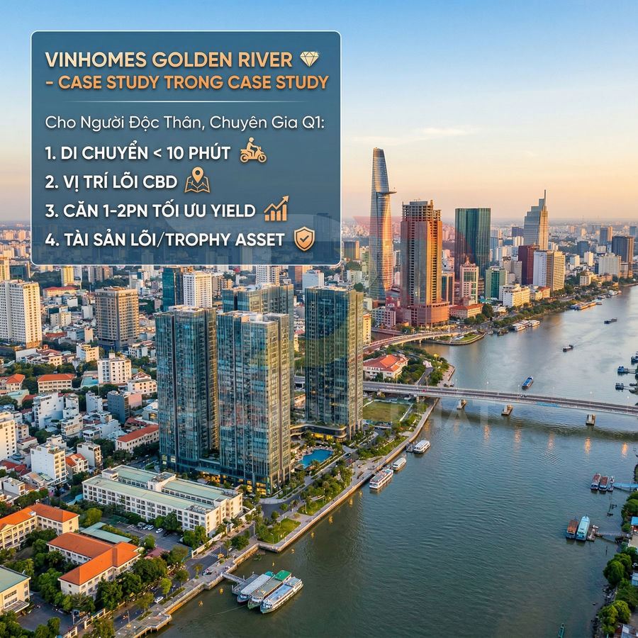 Dự án căn hộ Vinhomes Golden River bên sông Sài Gòn, gần trung tâm tài chính quận 1