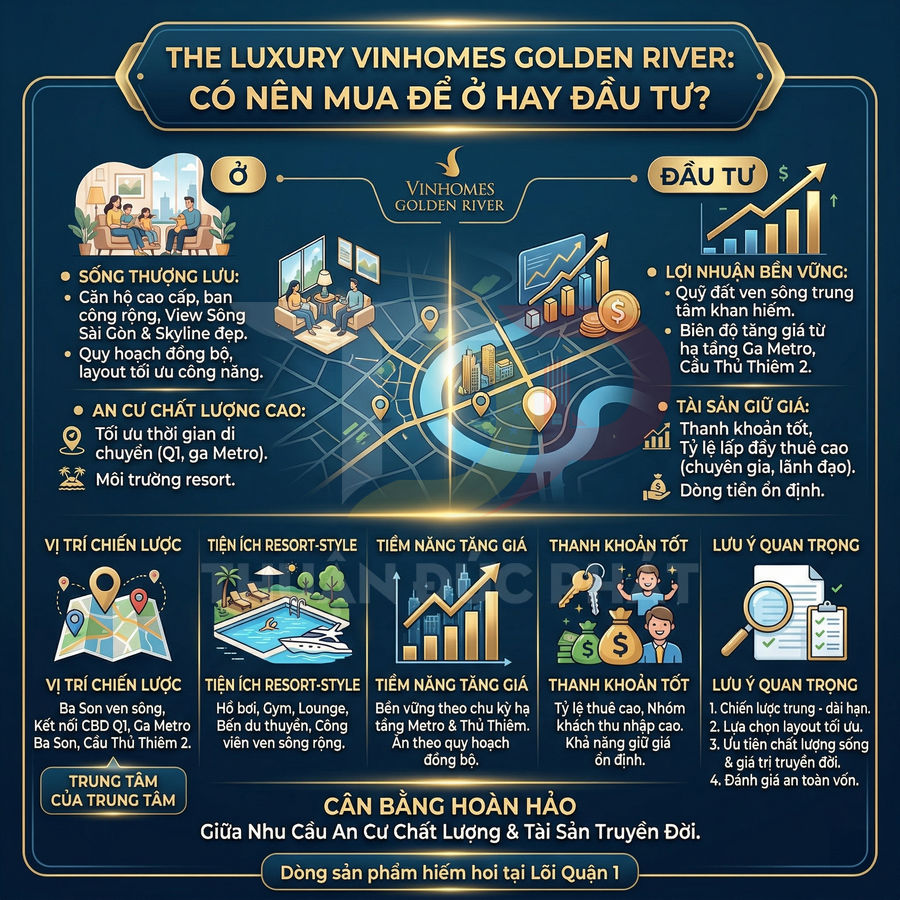 Phân khu The Luxury Vinhomes Golden River phù hợp ở thực hay đầu tư?