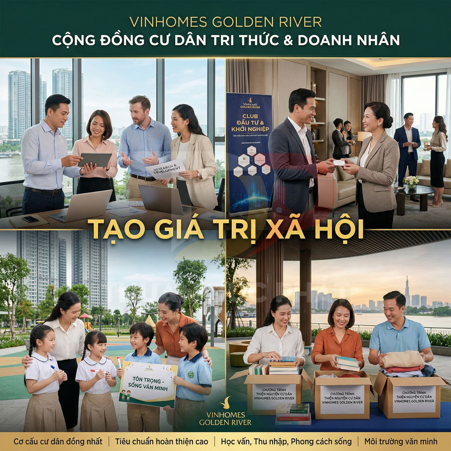 Cộng đồng cư dân tri thức doanh nhân Vinhomes Golden River tham gia hoạt động thiện nguyện và giáo dục