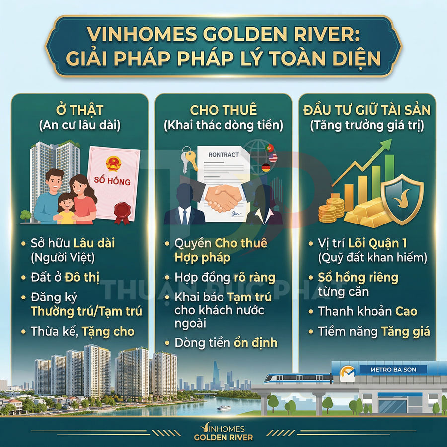 Thiết kế giới thiệu dự án căn hộ Vinhomes Golden River với lợi ích ở thật, cho thuê và đầu tư giữ tài sản