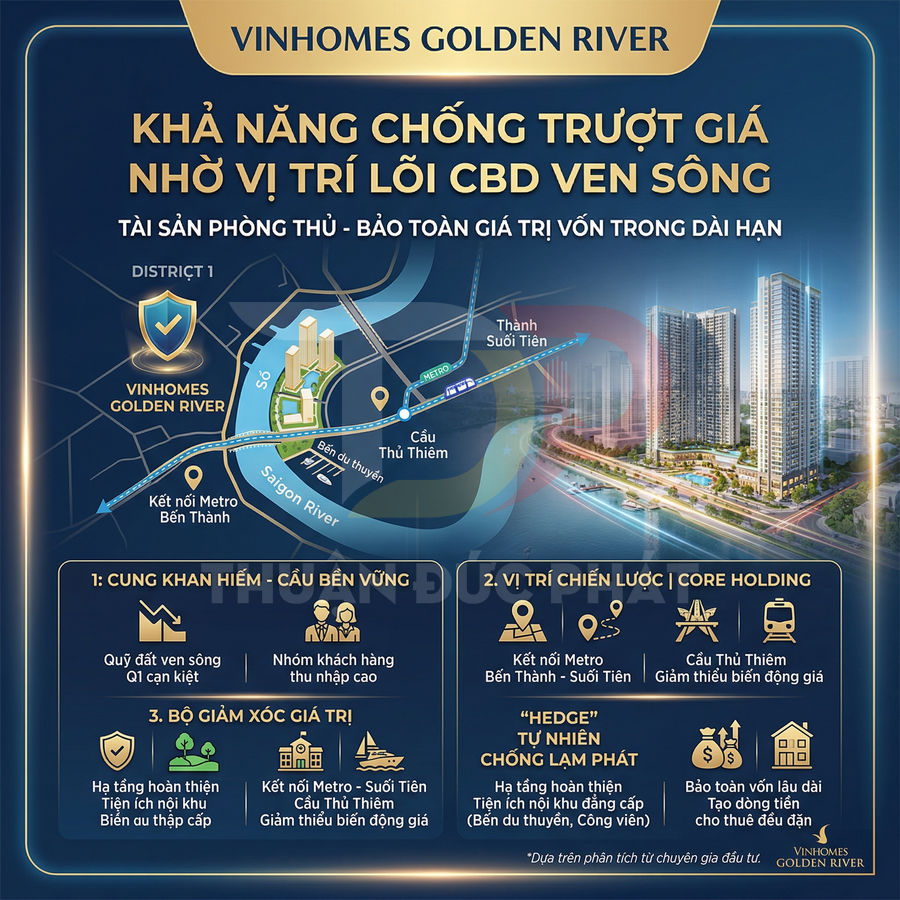 Dự án căn hộ cao cấp Vinhomes Golden River ven sông Sài Gòn với vị trí lõi CBD quận 1