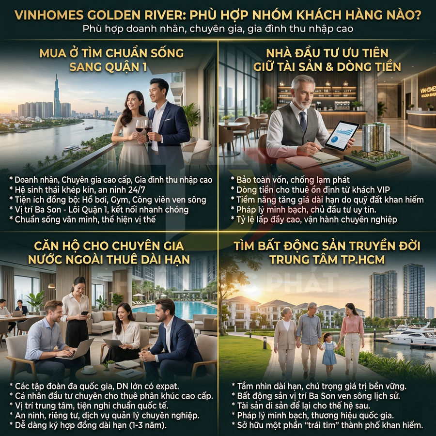 Tổng quan dự án căn hộ cao cấp Vinhomes Golden River tại trung tâm TP HCM với nhiều tiện ích sang trọng