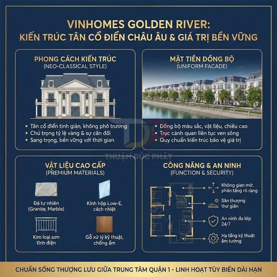 Infographic giới thiệu dự án bất động sản Vinhomes Golden River phong cách tân cổ điển châu Âu cao cấp