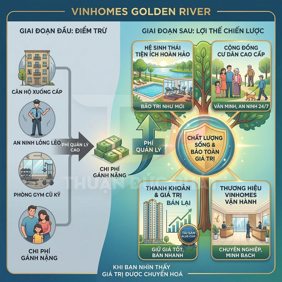 Infographic lợi ích đầu tư và chất lượng sống tại dự án căn hộ cao cấp Vinhomes Golden River