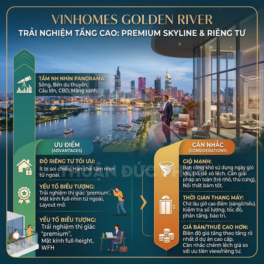 Căn hộ cao cấp Vinhomes Golden River view sông Sài Gòn và skyline trung tâm TP HCM ban đêm