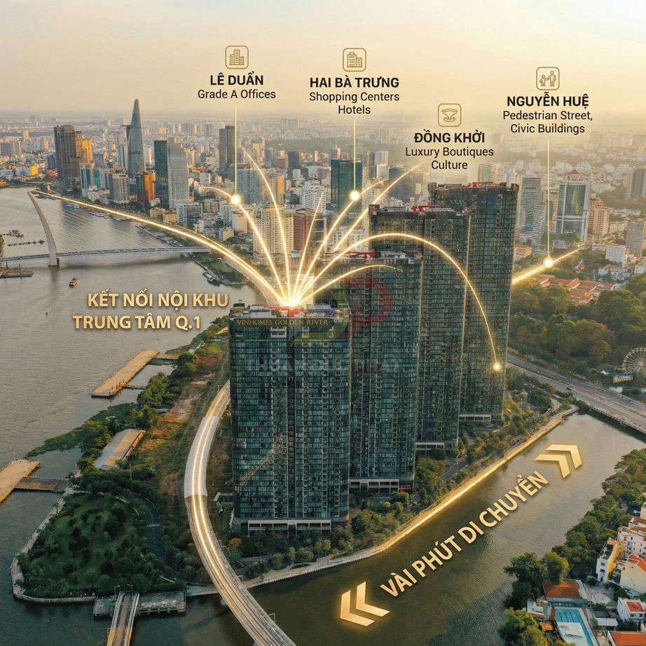 Căn hộ Vinhomes Golden River ven sông Sài Gòn, kết nối nhanh đến trung tâm Quận 1 TP HCM