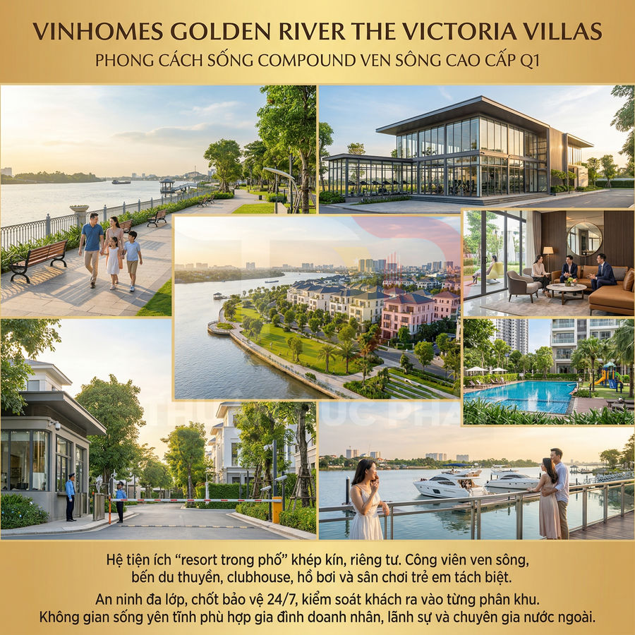 Khu biệt thự Vinhomes Golden River The Victoria Villas ven sông với tiện ích cao cấp và không gian sống sang trọng
