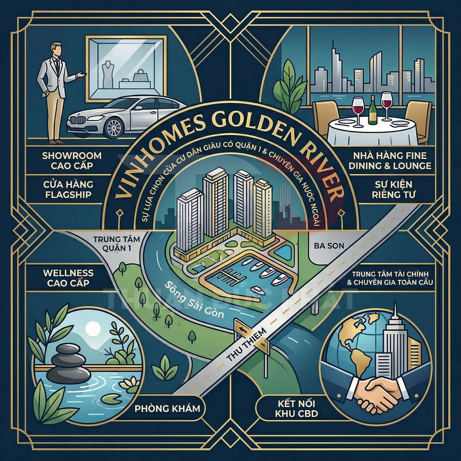Tổng quan tiện ích cao cấp dự án căn hộ Vinhomes Golden River bên sông Sài Gòn