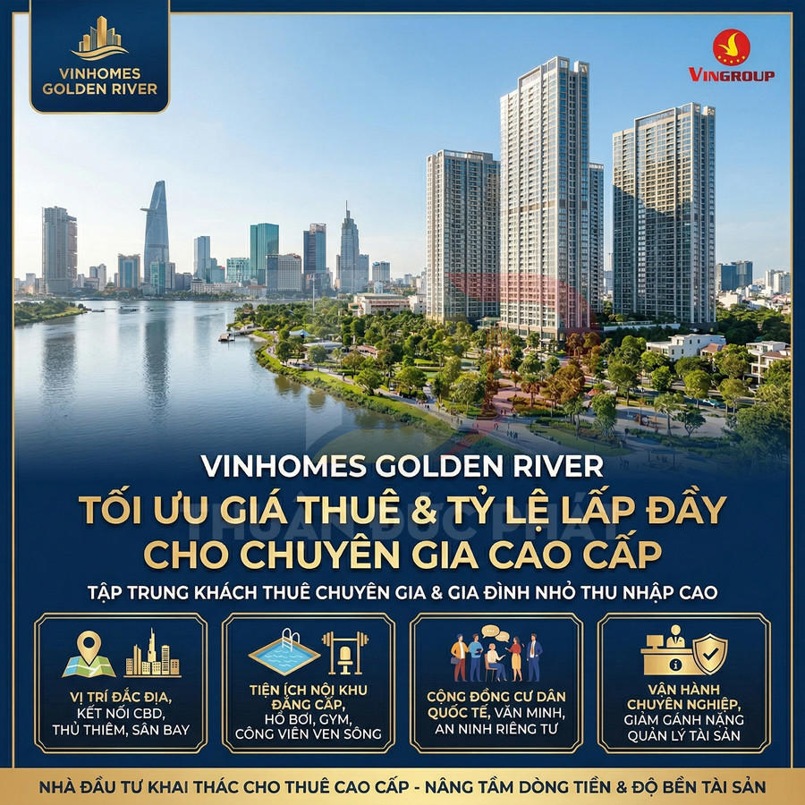 Dự án căn hộ cao cấp Vinhomes Golden River bên sông Sài Gòn với tiện ích nội khu và không gian xanh