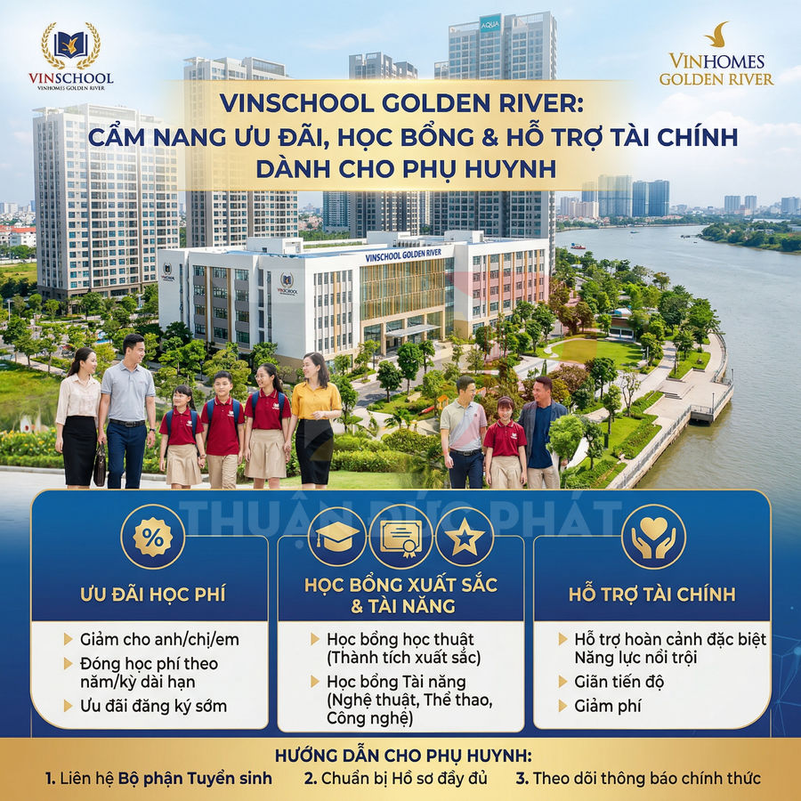 Cẩm nang ưu đãi học phí, học bổng và hỗ trợ tài chính cho phụ huynh tại trường Vinschool Golden River